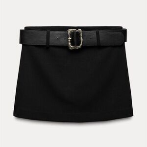 Zara High-Waisted Belted Skort